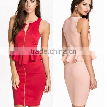 2016 Summer fomal office women dresses , western V-neck bodycon sexy lady fashion dress for wholesale