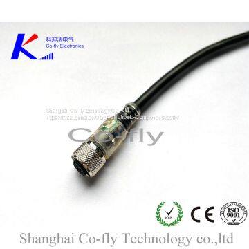 M8 M12 LED Indicator Female 4pin Waterproof Straight Lamp M12 Cable Connector