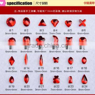 Clear Various Shapes Non Hot Fix Foiled Back Rhinestones for Nail Art photo-3