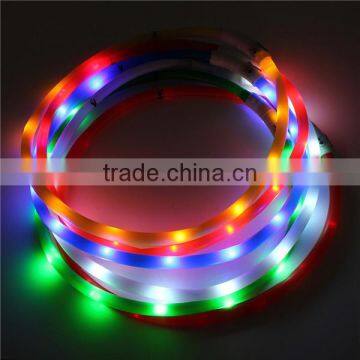 Newest USB Rechargeable Led Dog Pet Flashing Collar Light Up Chargeable Night Safety Necklace Free Size Si Colors Convinient photo-3