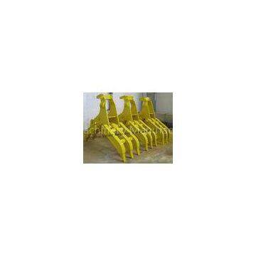 Hydraulic Rotating Woods Log Grapple , Excavators Stone Grabs Shockproof
