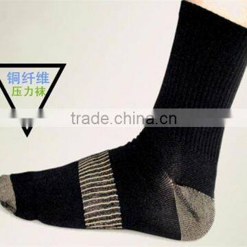 Copper fiber performance compression athletic socks