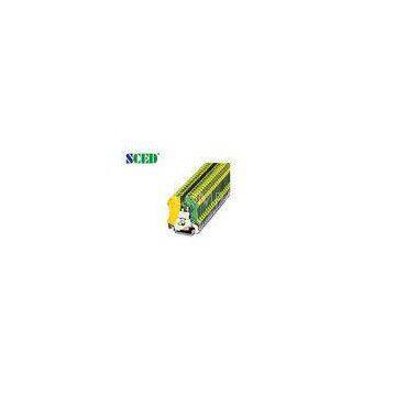 Compact Din Rail Terminal Blocks , 6.2mm Rail Mount Terminal Block Connectors AWG 26 - 10
