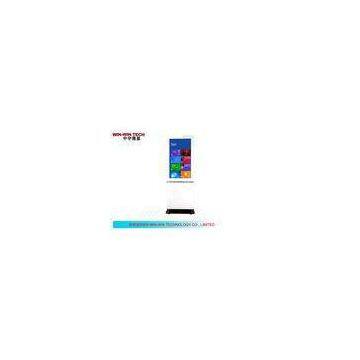 Android Floor Standing Digital Signage Display White 42 Inch With Wheels