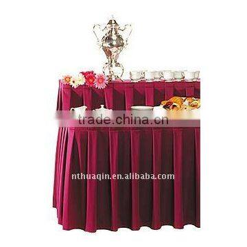 100% polyester wedding table skirting table skirts table linen elegant wedding table linens
