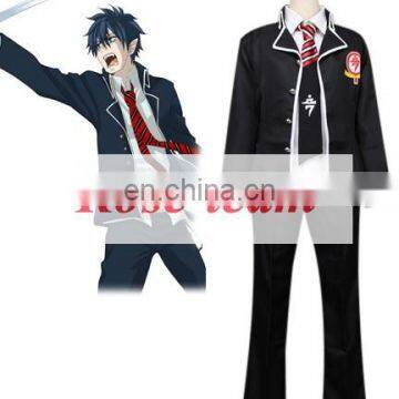 Fantasia Anime Lolita-High Quality Blue Exorcist Okumura Rin True Cross Academy Boys' Chool Uniform Anime Cosplay Costume C0106