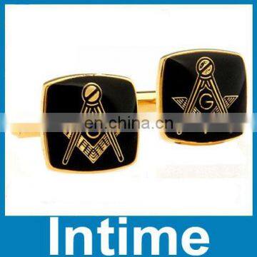 Customer's design printed resin cufflinks gold plated enamel jewelry high quality cufflinks free shipping