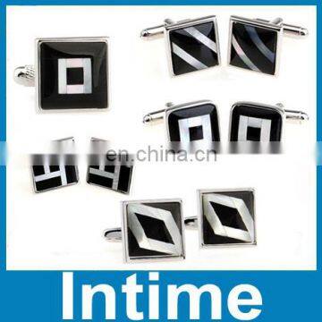 fashion men's jewelry high quality onyx cufflinks