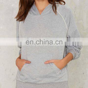 Long Raglan Sleeves Waist Pocket Sweatshirt China Clothing Factory