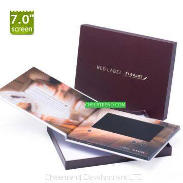 Promotional advertising video brochure lcd video gift cards digital tft screen