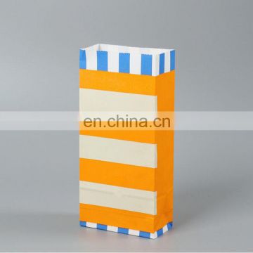 Direct factory manufacture customized colorful printing square bottom grease proof snacks packaging bag with clear windows