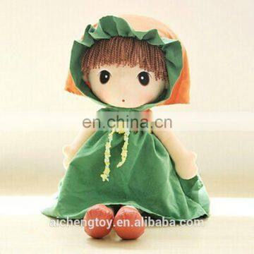 dongguan manufacturer good quality lovely rag doll plush girl doll toy