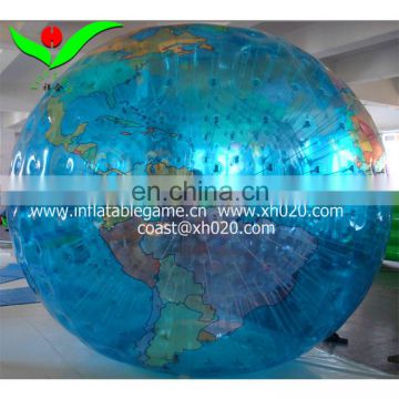 Commercial funny inflatable earth grass kids zorb ball Dia.2.8m