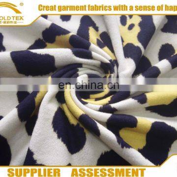 2016 hot sales Shaoxing supplier Low price Fashion printed polyester knitted dty brushed fabric