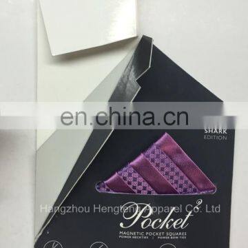 2016 New Launch 100% Silk Pocket Square Custom Design in Gift Box