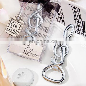 Silver Musical Note Bottle Opener Wedding Favors