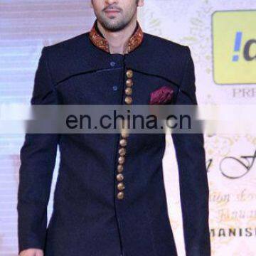 Indian Bollywood Indo Western Mens Sherwani wedding dress Jacket Blazer Bridal Wear