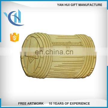 no Enamel Colors Embossed Die Struck Lapel Pin With Crystals photo-5