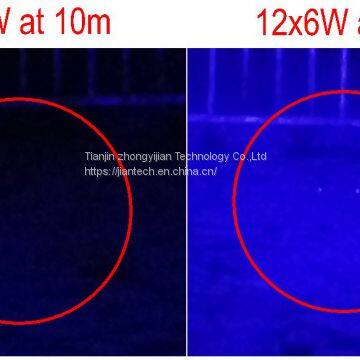Новый 12x6w ультрафиолетовый фонарик для поиска янтаря