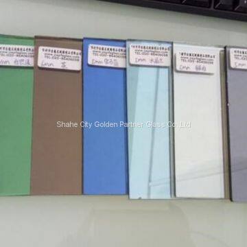 4mm 5mm 6mm Black Dark Green Blue Euro Grey Bronze Tinted Glass Color Reflective Glass Price