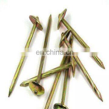 Galvanized twisted shank umbrella head roofing nails with rubber washer