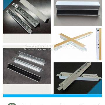 Factory Supply Different Types of Gypsum Ceiling Pvc Fittings T-bar Suspended Ceiling Grid photo-3