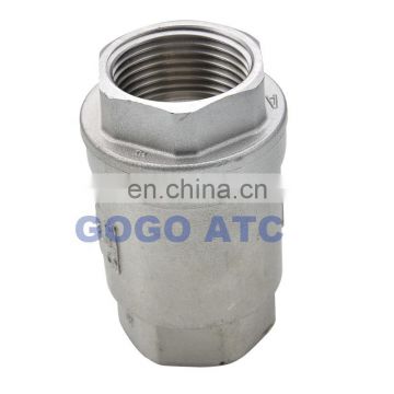 High quality Stainless Steel 201 304 316 In-Line Spring Vertical Check Valve DN50 2 inch 2 way check valve