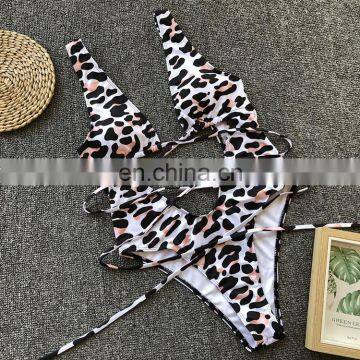 New Design Summer Leopard Swimsuit Women Sexy Bikini 5 Colors One Piece Girls Swimwear photo-5