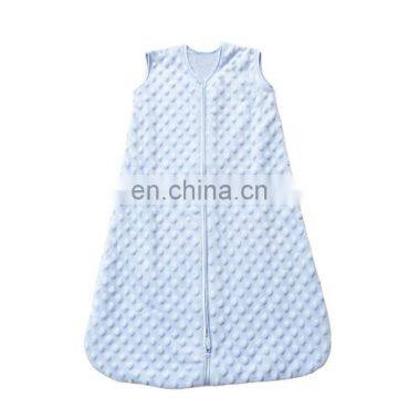 Factory Supply Bubble Soft Plush Fabric Solid Sleeveless Baby Sleeping Bag Baby Sleep Sack