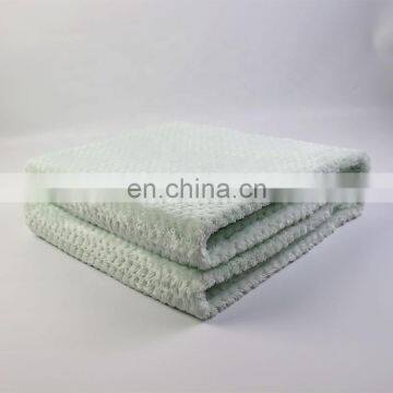 100% Polyester Super Soft Warm Embossed Plaid Plush Waffle Flannel Print Coral Fleece Throw Blanket photo-4