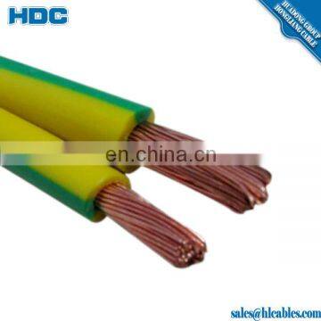 Copper Core Earthing Cable PVC Insulation 50mm2 Yellow Green Grounding Cable