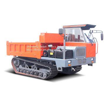 New design crawler dumper 6ton with big capacity palm rubber dump truck for sale