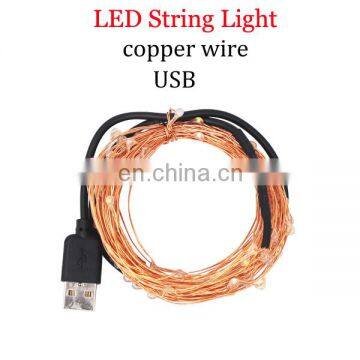 USB String Light 5M 10M Copper Silver wire Christmas Lights For Holiday Decoration