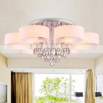 LED warm simple ceiling crystal chandelier with remote