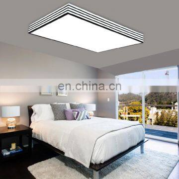 Black and White Striped Square Ceiling Lamp Acrylic Living Room Lamp photo-5