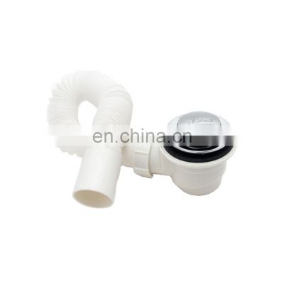 69MM Zn Alloy Pop Up Foot Controlled Cover PP Hose Water Shower Drainer