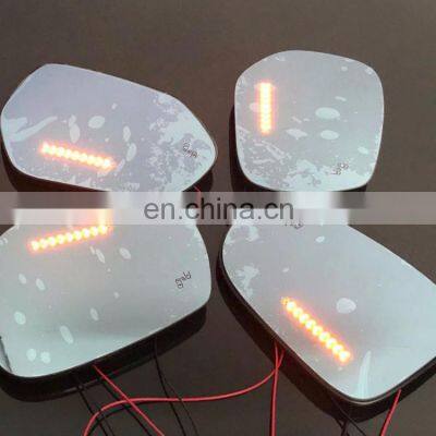 Panoramic Rear View Blue Mirror Glass Led Turn Signal Heating Blind Spot Monitor for PORSCHE Cayenne Macan Panamera,2pcs
