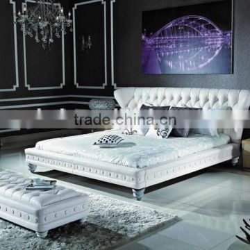 European style luxury leather bed/soft bed