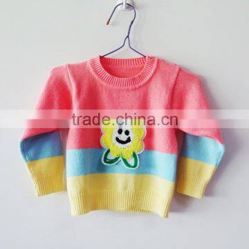 100% Cotton School Uniform knitted kids pullover sweater