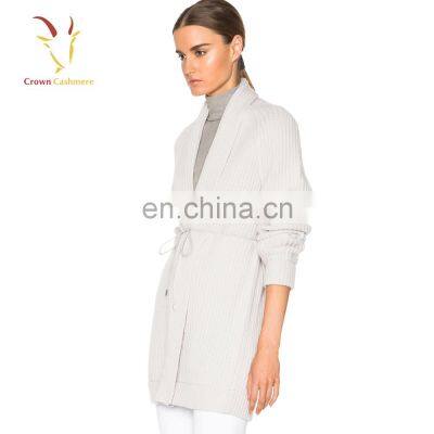 Женская модная безкнопочная кардиган-джемпер, зимний шерстяной пальто, крупноячеистый кардиган photo-3