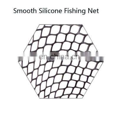 Fly Fishing Net Mesh Soft Rubber Landing Net Trout Catch Net Lanyard Rope Magnetic Buckle Fishing Tackle Tools photo-4