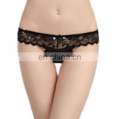 Large size foreign trade women's lace underwear sexy lace thong low waist alluring women's t pants customized processing