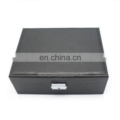 Custom luxury  large capacity cosmetics box portable PU jewelry storage box