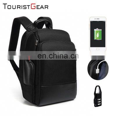 new custom fashion men usb backpack with charger business laptop travelling waterproof anti theft bag laptop backpack