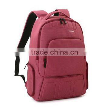 Soft Korean leisurely nylon laptop bag with patch and zipper pockets