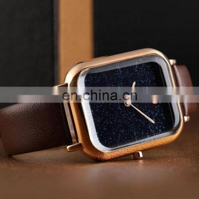 SKMEI starry sky 9187 leather mesh watch band simple design watch