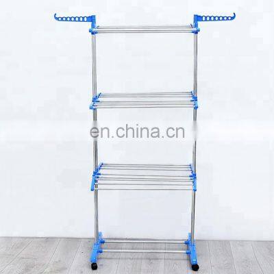Foldable Stainless Steel Coats Towels Shirts Garment Drying Rack Clothes Folding Foldable Cloth Drying Rack photo-4