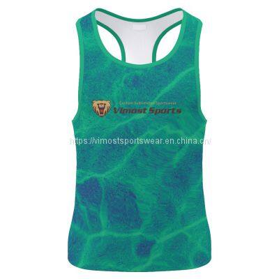 breathable and cooldry custom singlet with full sublimation