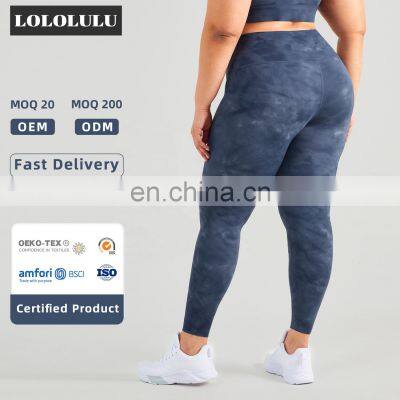 Tik Tok Plus Size Yoga Pants Wear On Both Sides Workout Tie Dye Push Up Leggings