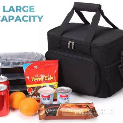 Custom Logo Men Women Printed Travel Picnic Waterproof 600D Polyester Insulated Thermal 15L Reusable Lunch Cooler Bag for Adults